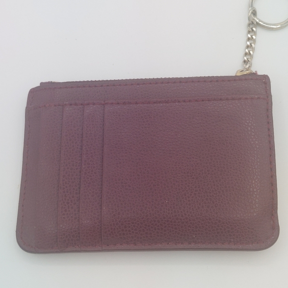 Kate Spade mini Reily Laurel Way glitter deep plum with matching card holder - Picture 11 of 12